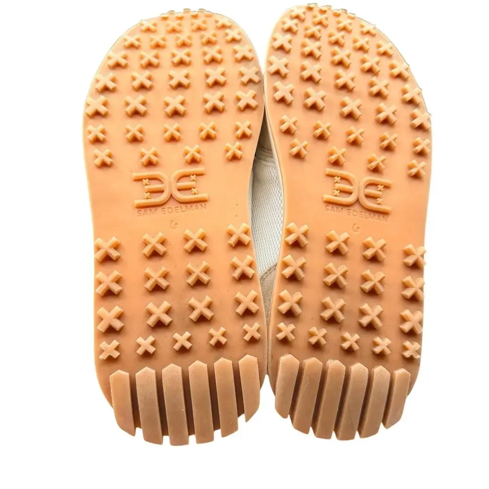 Sam Edelman Sneakers Women Size 6M White Beige Platform Gum Sole Lace Up